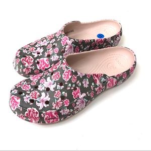 Crocs Floral Gray Slip on